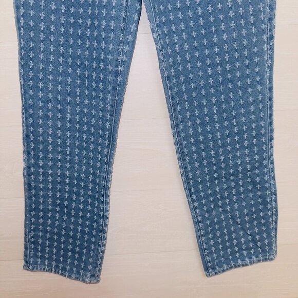 Pacsun Women's Medium Wash Denim Textured High Rise Dad Jean size 28 - Picture 3 of 6